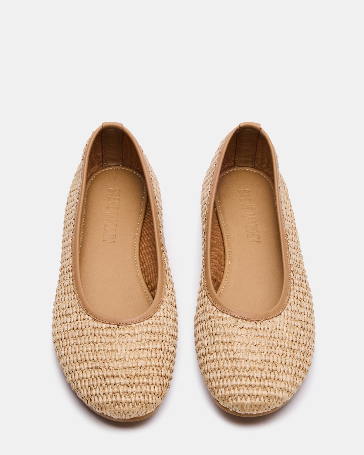 MERLOT Natural Raffia Ballet Women's Flat | Steve Madden