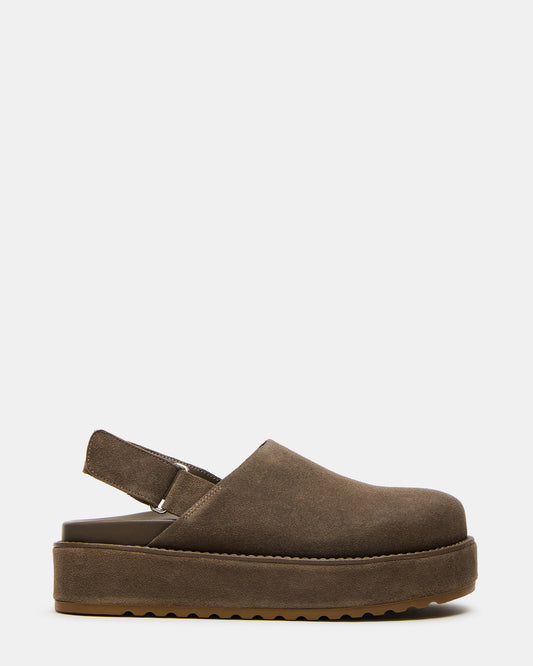 MELLOW Grey Sage Women's Slingback Platform Clog | Steve Madden