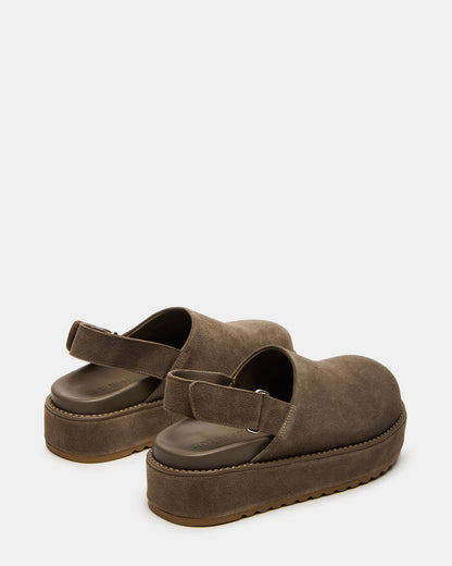 MELLOW Grey Sage Women's Slingback Platform Clog | Steve Madden