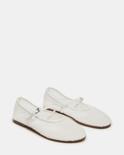 MAGS White Mary Jane Women's Ballet Flats | Steve Madden