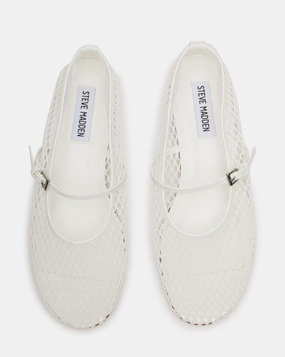 MAGS White Mary Jane Women's Ballet Flats | Steve Madden