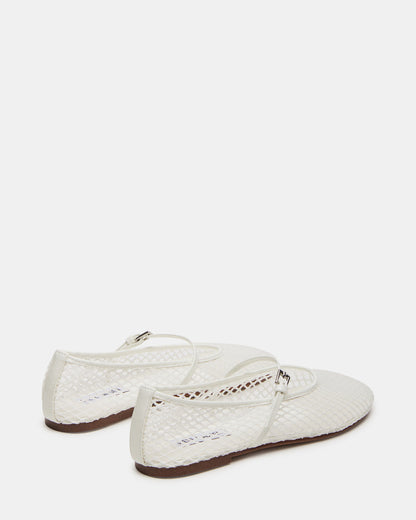 MAGS White Mary Jane Women's Ballet Flats | Steve Madden