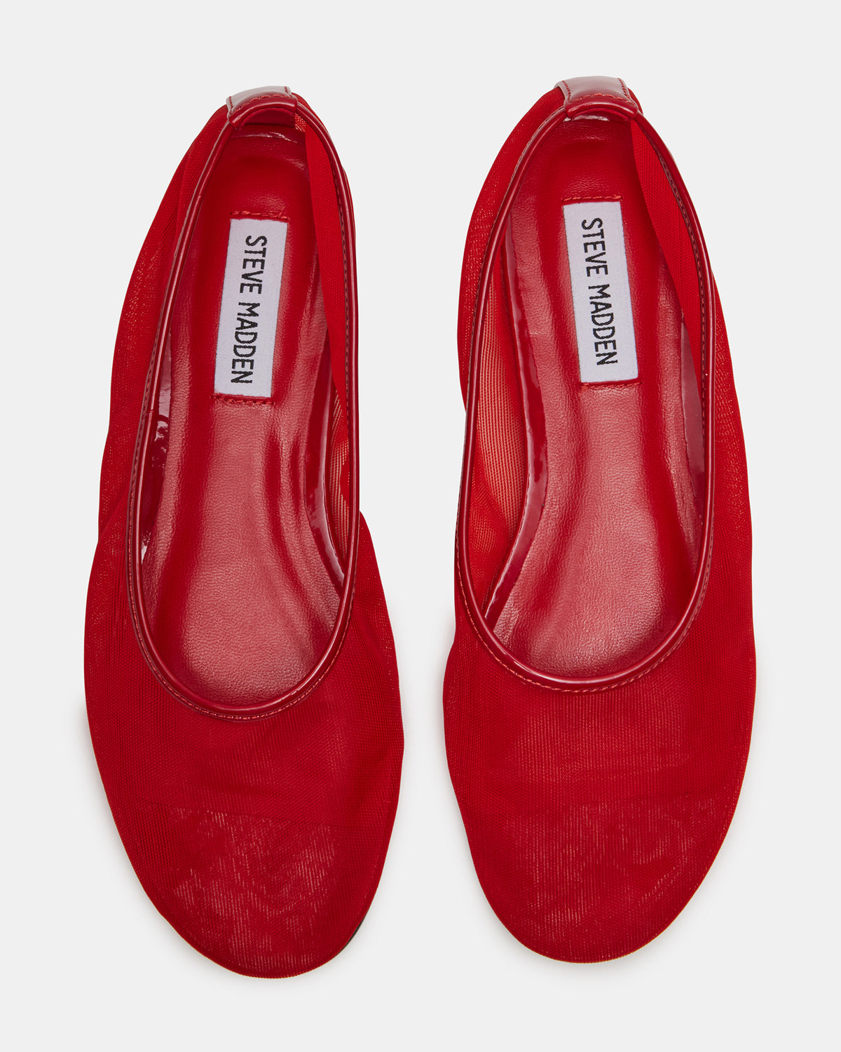 MEADOW Red Mesh Women's Ballet Flats | Steve Madden