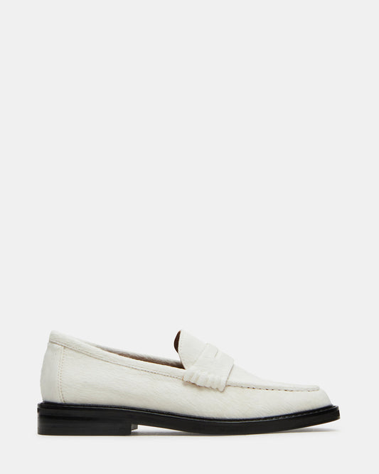 MADISON White Multi Women's Penny Loafer | Steve Madden