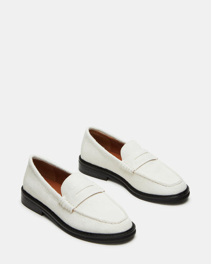 MADISON White Multi Women's Penny Loafer | Steve Madden