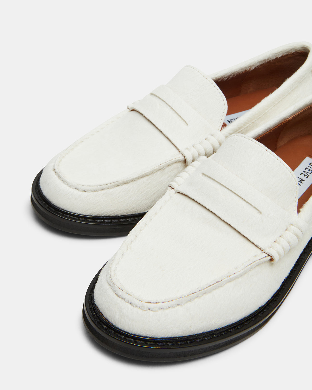 MADISON White Multi Women's Penny Loafer | Steve Madden