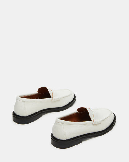 MADISON White Multi Women's Penny Loafer | Steve Madden