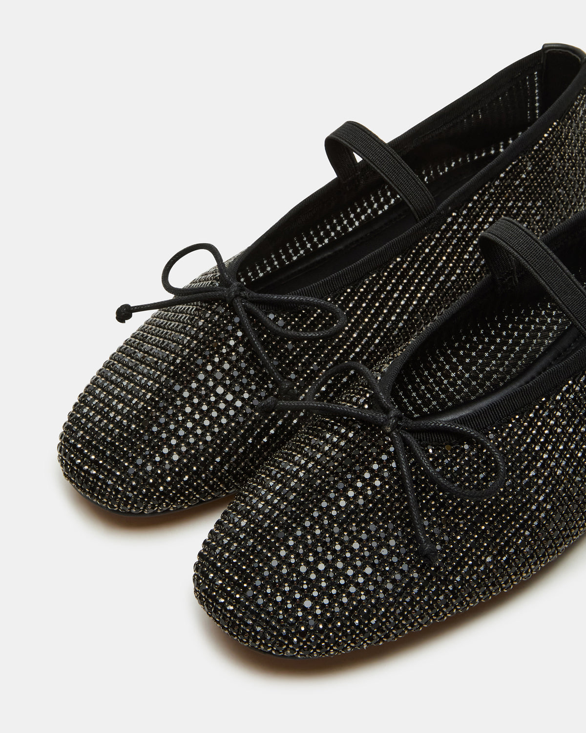 DELARA Rhinestones Black Multi Mary Jane Ballet Women's Flat | Steve Madden