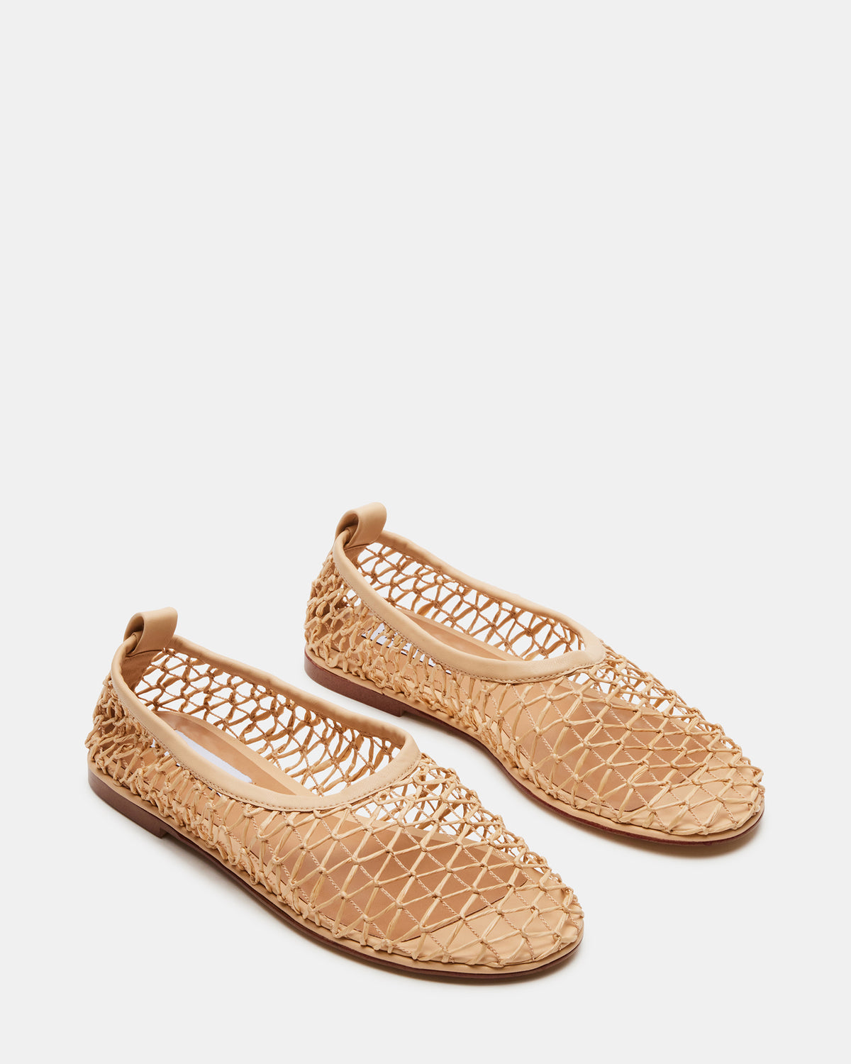 AMBROSIA Tan Women's Net Caged Ballet Flat | Steve Madden
