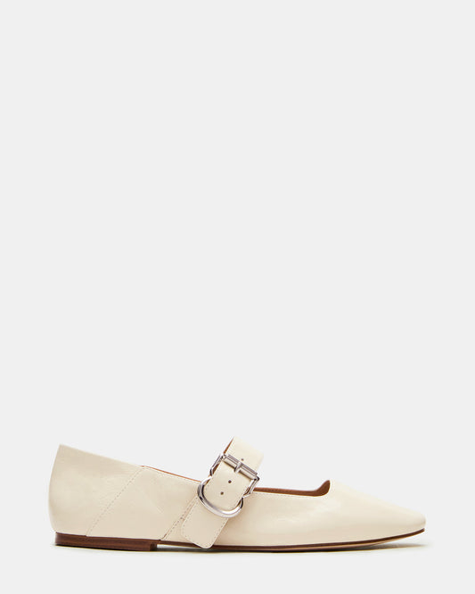 JENNI Bone Leather Women's Square-Toe Mary Jane Ballet Flat | Steve Madden