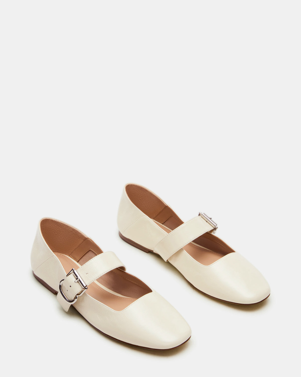 JENNI Bone Leather Women's Square-Toe Mary Jane Ballet Flat | Steve Madden
