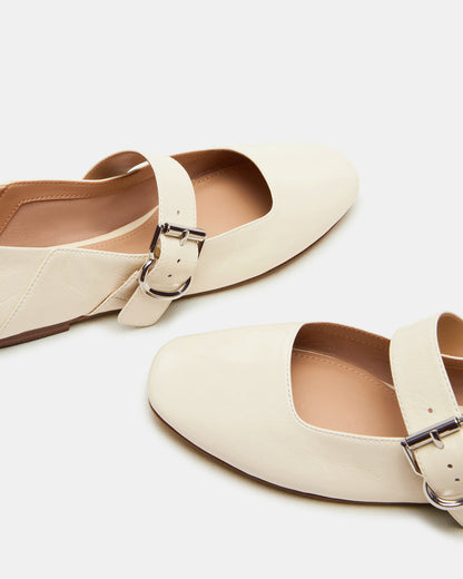 JENNI Bone Leather Women's Square-Toe Mary Jane Ballet Flat | Steve Madden