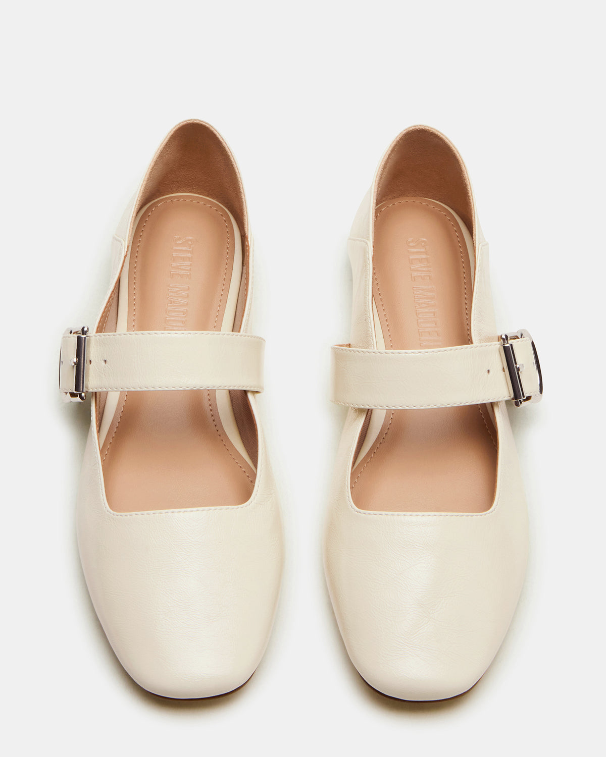 JENNI Bone Leather Women's Square-Toe Mary Jane Ballet Flat | Steve Madden