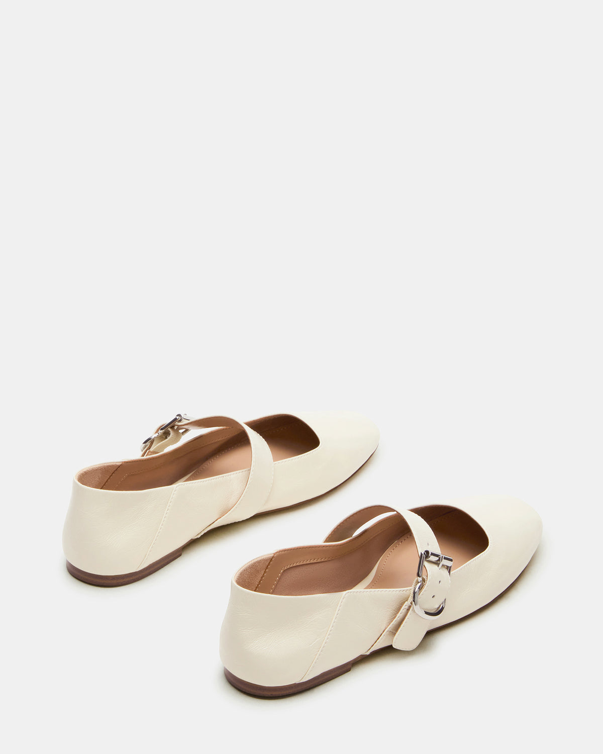 JENNI Bone Leather Women's Square-Toe Mary Jane Ballet Flat | Steve Madden