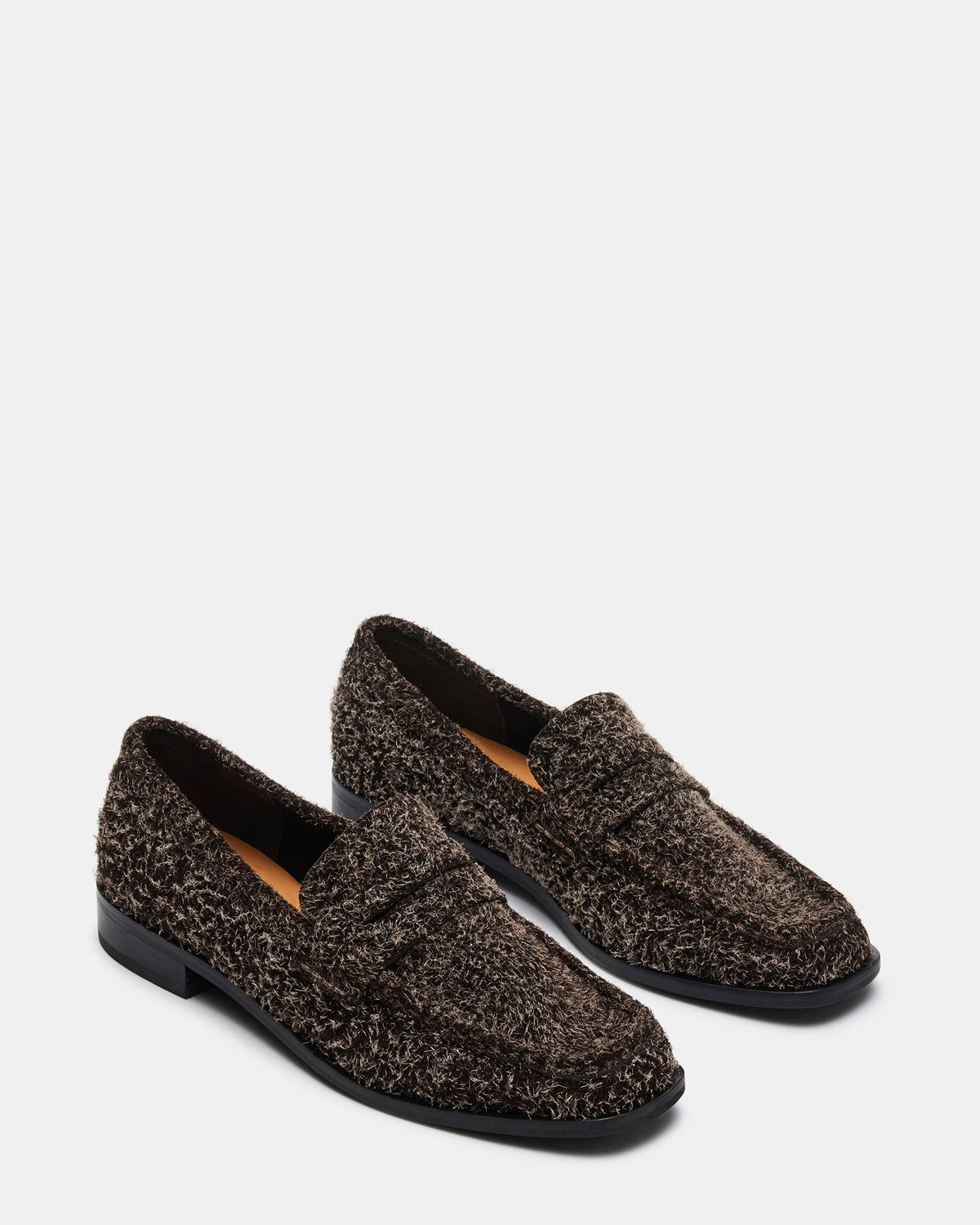 PARLOUR Brown Suede Square Toe Loafer | Women's Loafers | Steve Madden