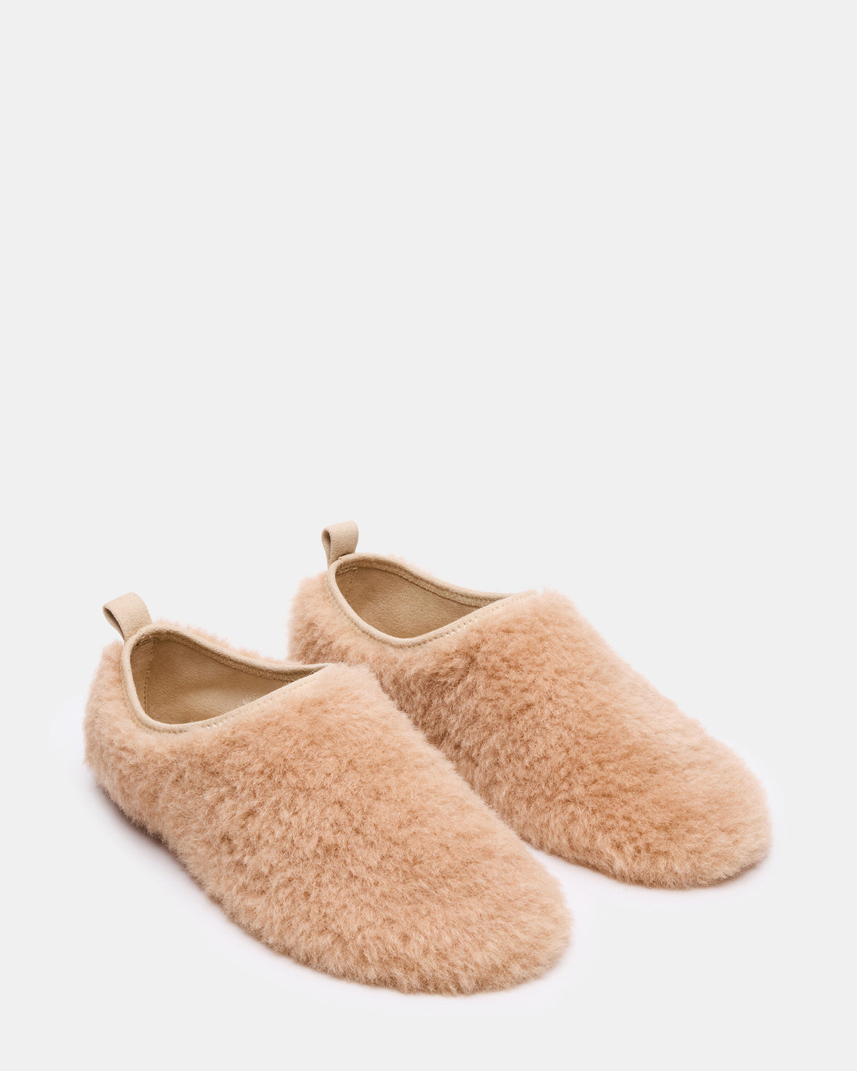 MINO Faux Fur Tan Women's Flat | Steve Madden