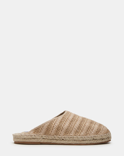 GILLIGAN Raffia Espadrille Mule Flat | Women's Flats | Steve Madden