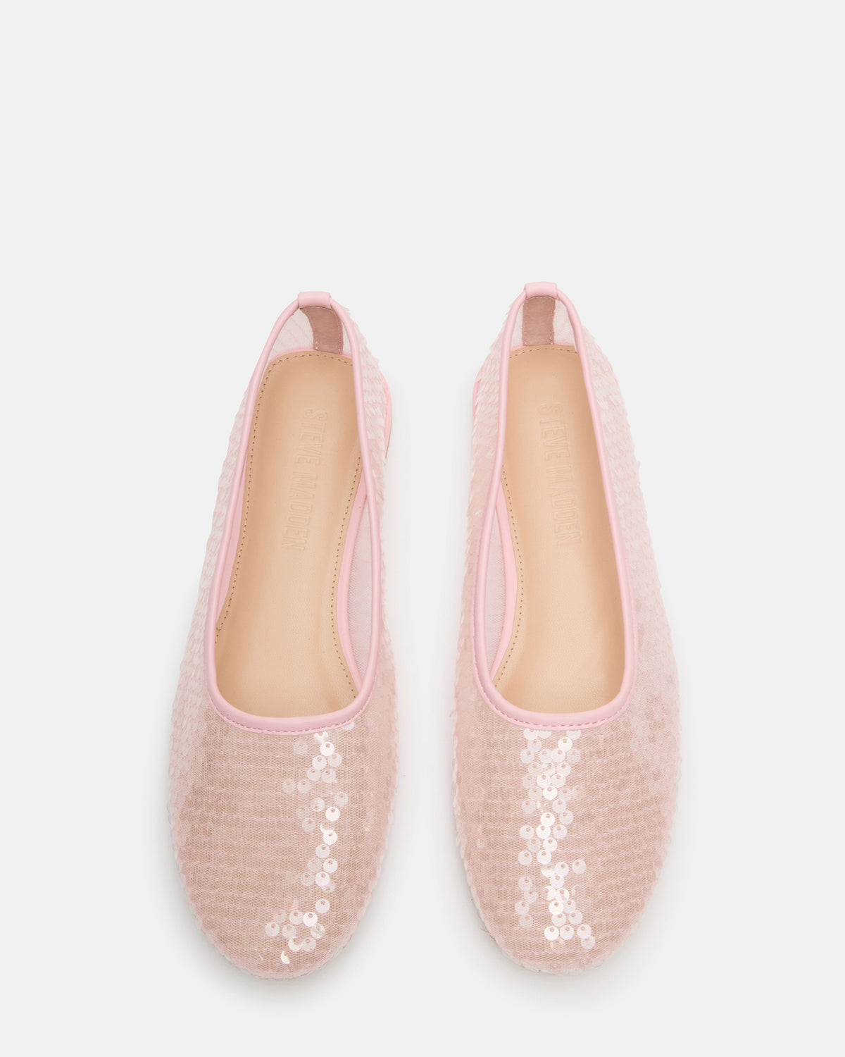 GARCELLE Pink Sequin Women's Ballet Flats | Steve Madden