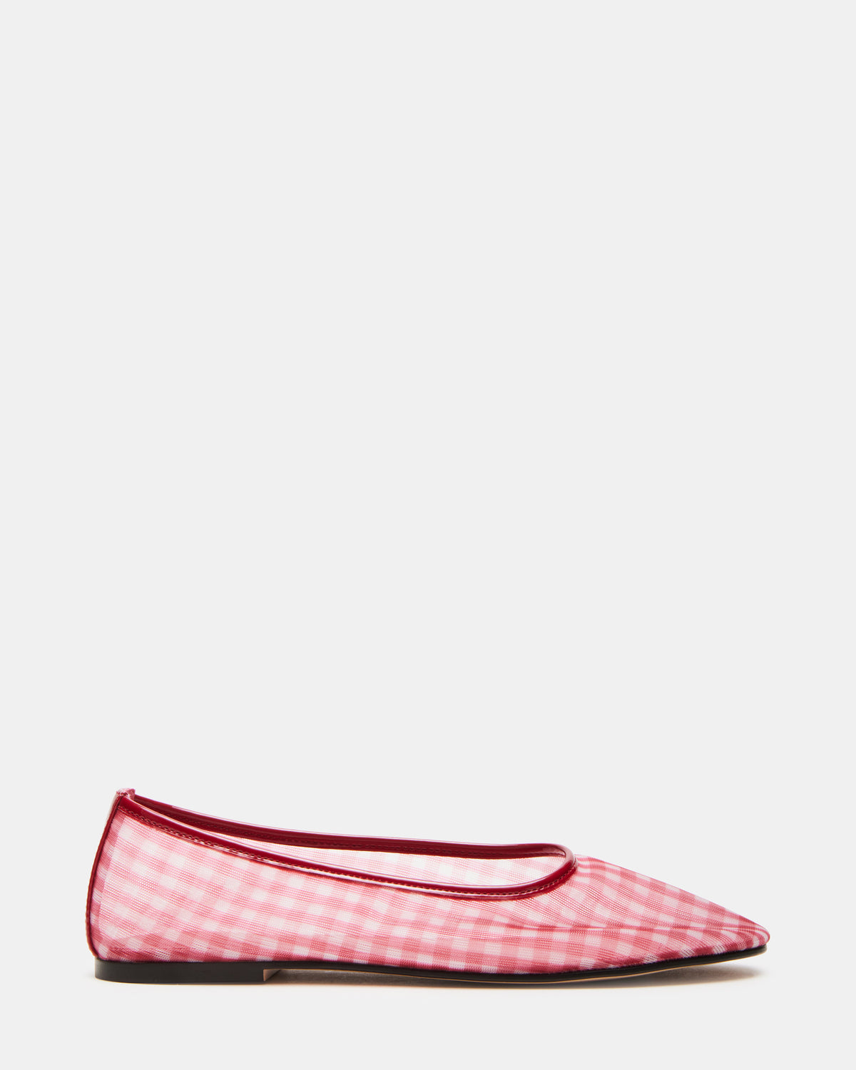 MEADOW Red Gingham Mesh Women's Ballet Flats | Steve Madden