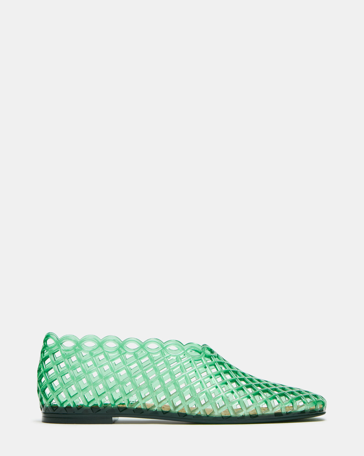 GROVE Green Square-Toe Jelly Women's Flat | Steve Madden