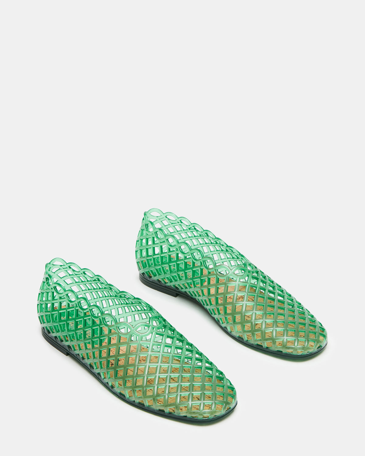 GROVE Green Square-Toe Jelly Women's Flat | Steve Madden