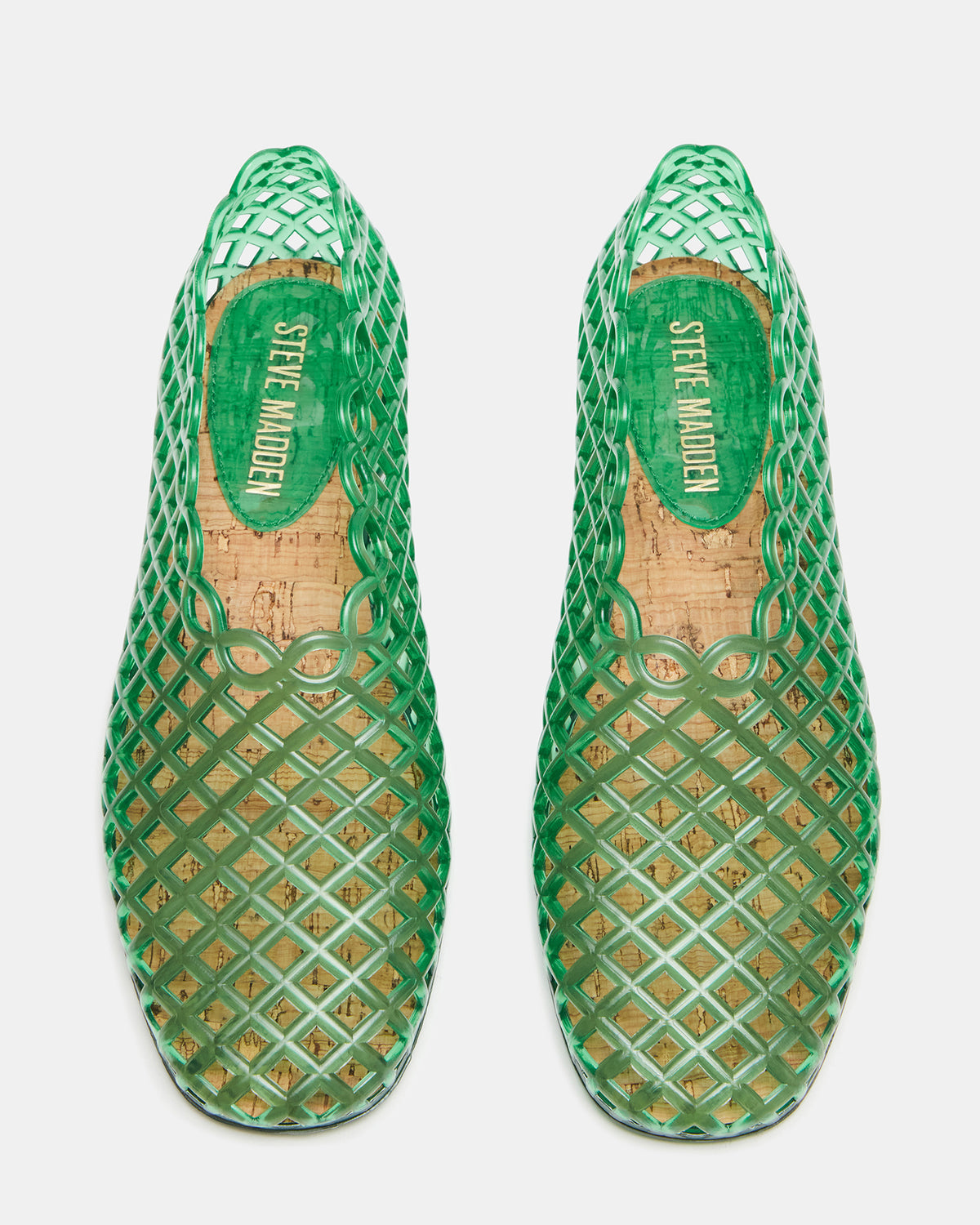 GROVE Green Square-Toe Jelly Women's Flat | Steve Madden
