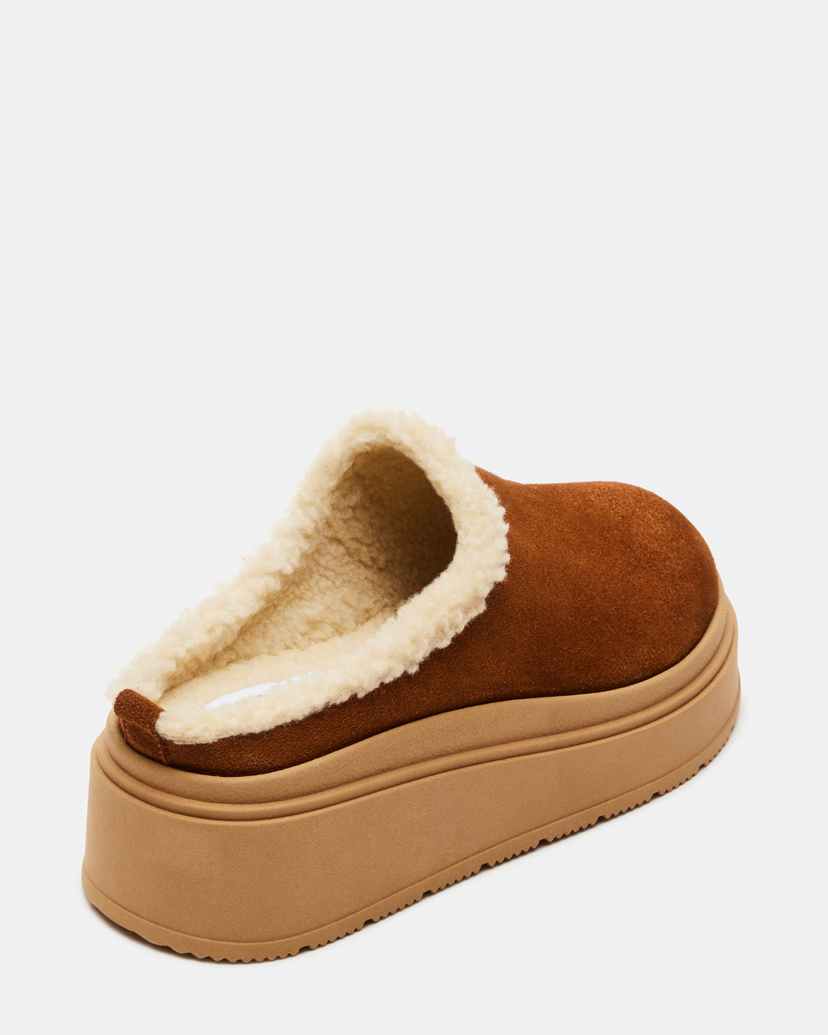 SMORES Tan Suede Faux Fur Slip-On | Women's Flats | Steve Madden