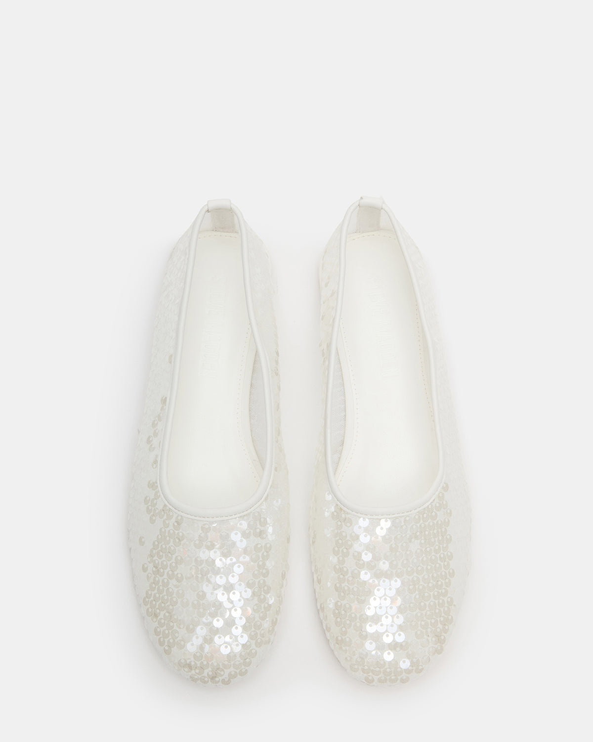 GARCELLE White Sequin Women's Ballet Flats | Steve Madden