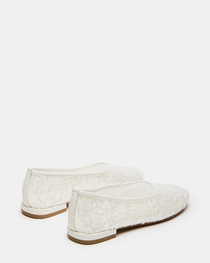 GARCELLE White Sequin Women's Ballet Flats | Steve Madden