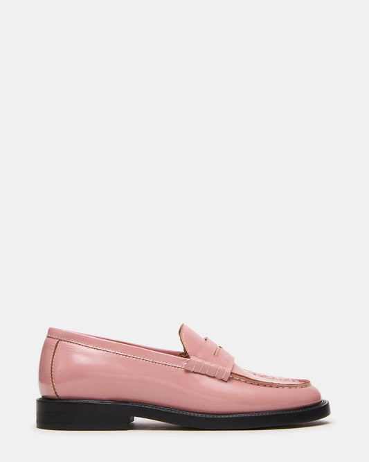 MADISON Light Pink Leather Women's Penny Loafer | Steve Madden