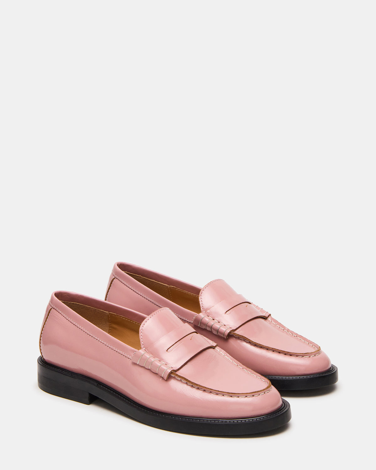 MADISON Light Pink Leather Women's Penny Loafer | Steve Madden
