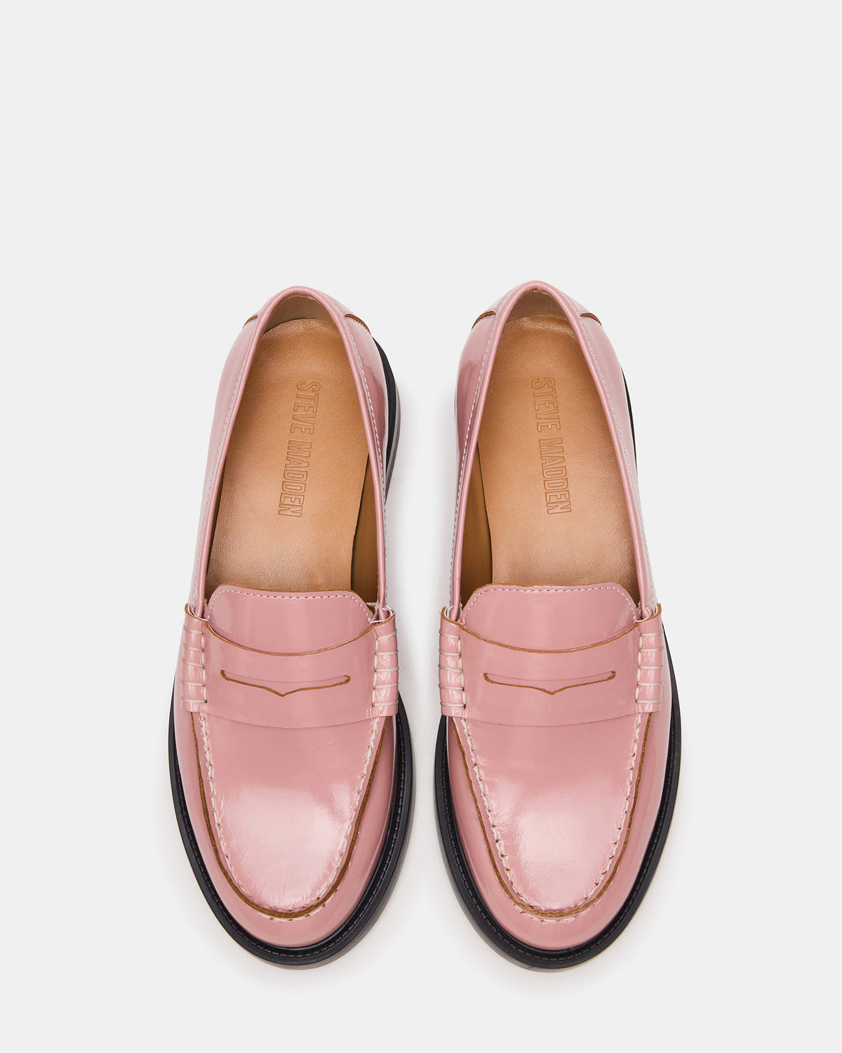 MADISON Light Pink Leather Women's Penny Loafer | Steve Madden