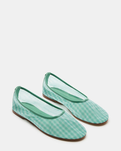 MEADOW Green Multi Mesh Women's Ballet Flats | Steve Madden