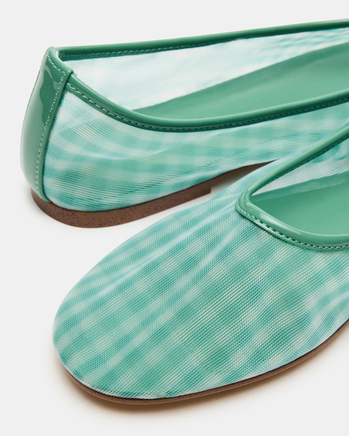 MEADOW Green Multi Mesh Women's Ballet Flats | Steve Madden