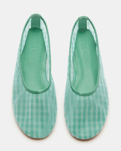 MEADOW Green Multi Mesh Women's Ballet Flats | Steve Madden