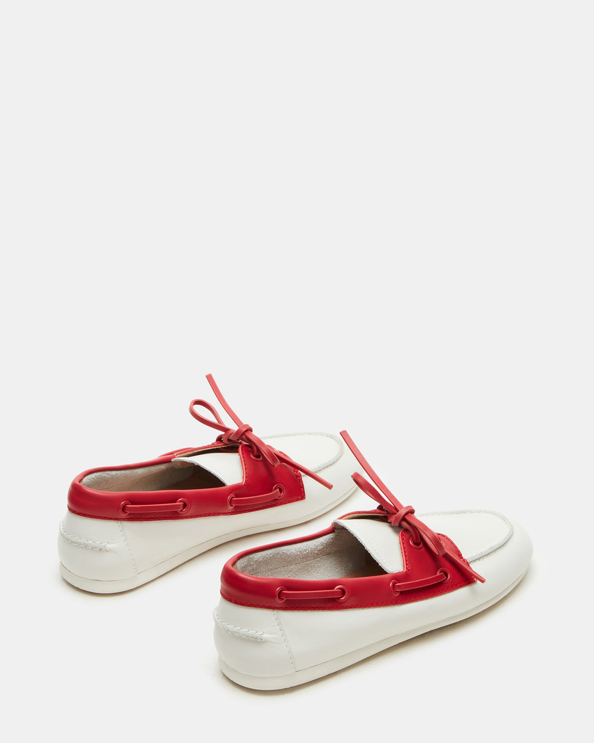 SAG Bone/Red Women's Boat Shoe | Steve Madden