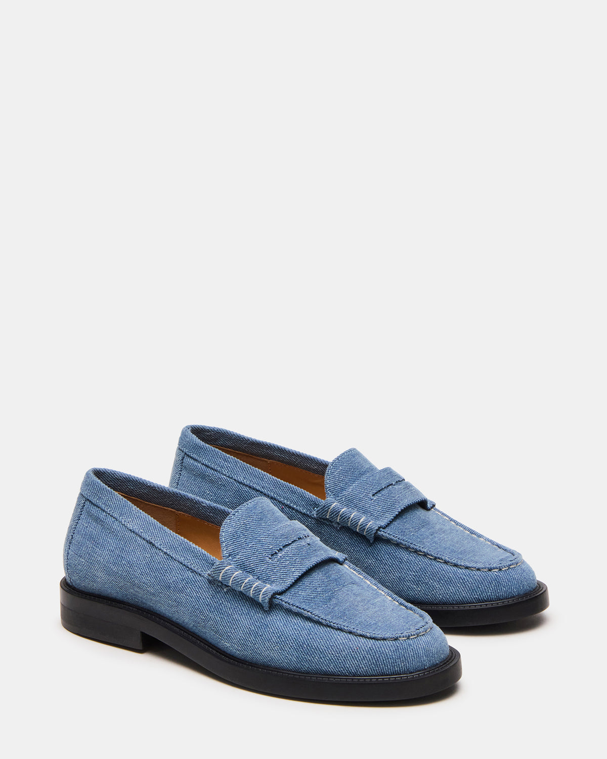 MADISON Denim Fabric Women's Penny Loafer | Steve Madden