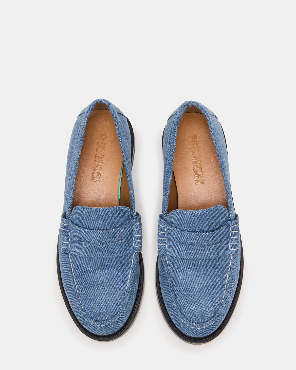 MADISON Denim Fabric Women's Penny Loafer | Steve Madden