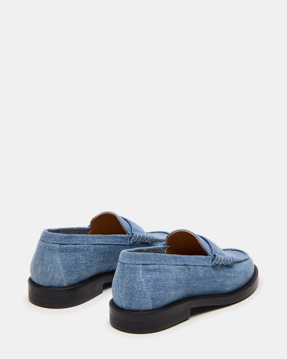 MADISON Denim Fabric Women's Penny Loafer | Steve Madden
