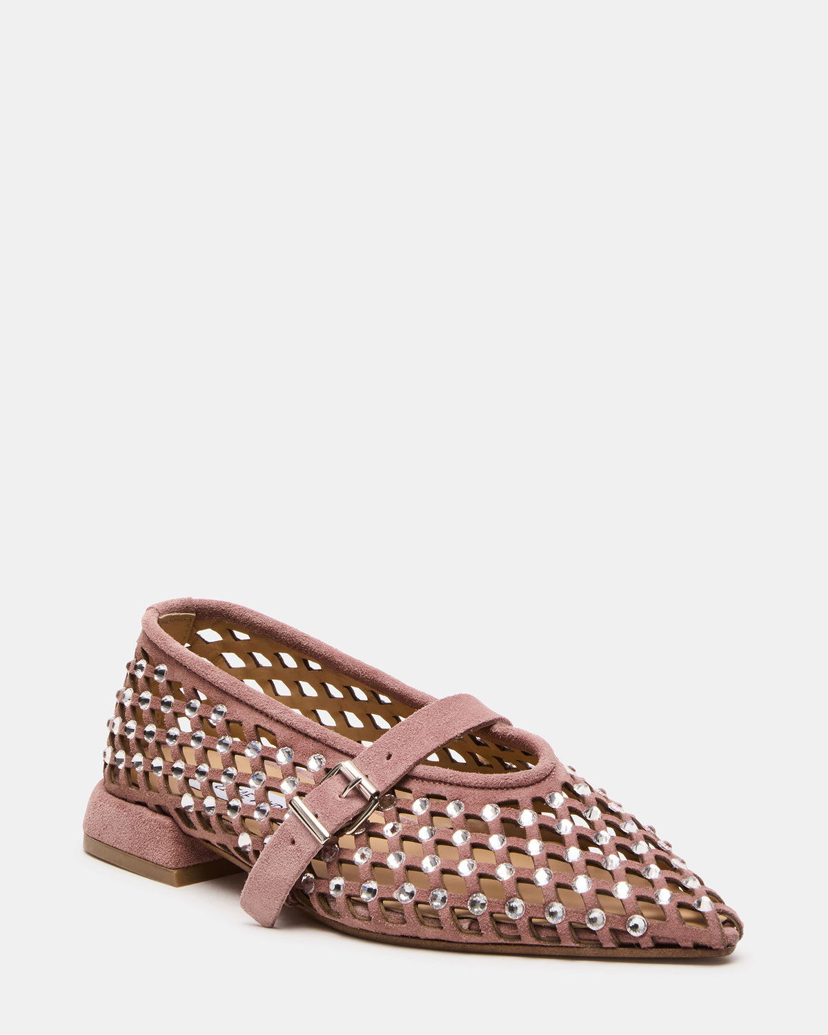 NICO Blush Suede Women's Pointed-Toe Mary Jane Flat | Steve Madden
