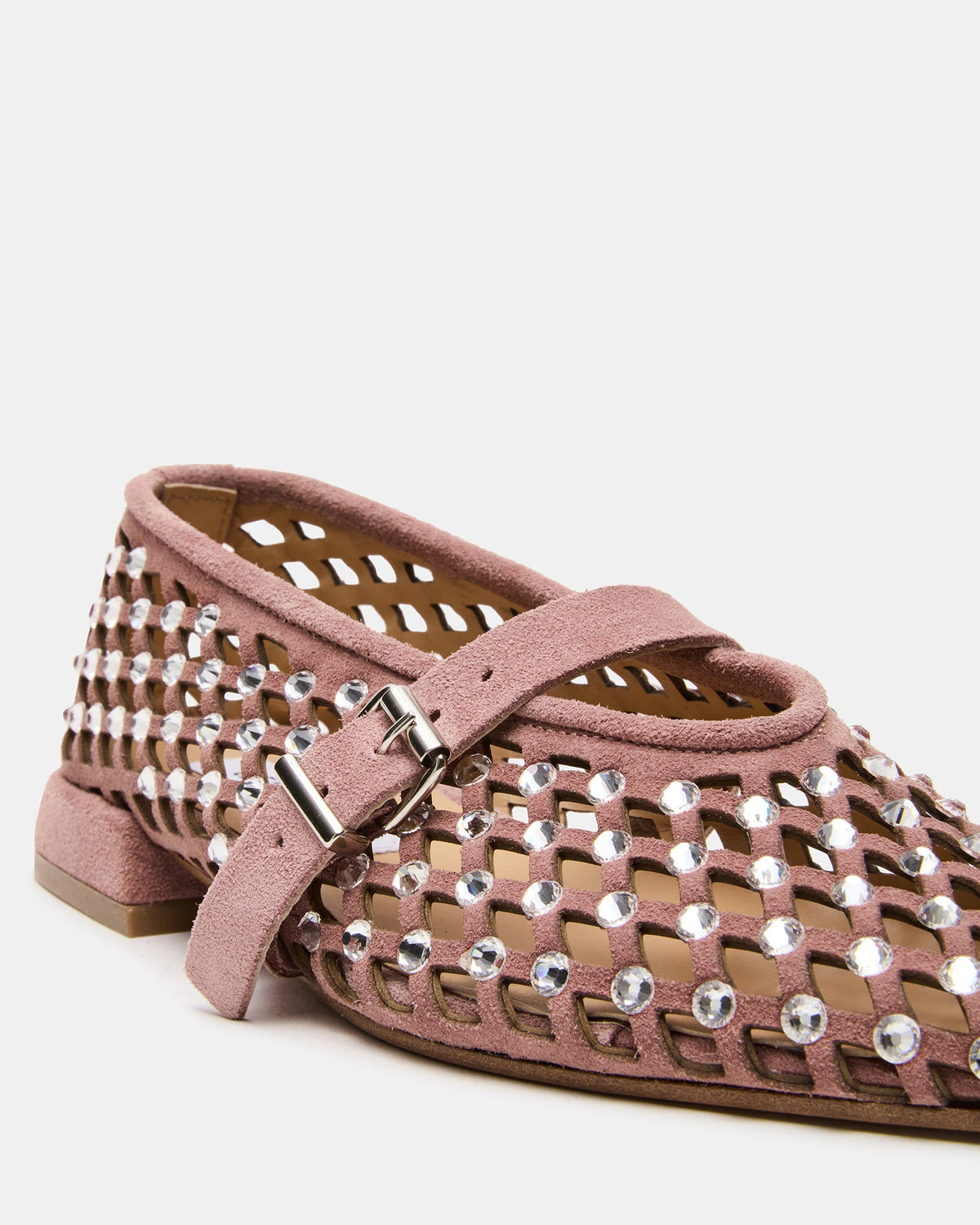 NICO Blush Suede Women's Pointed-Toe Mary Jane Flat | Steve Madden