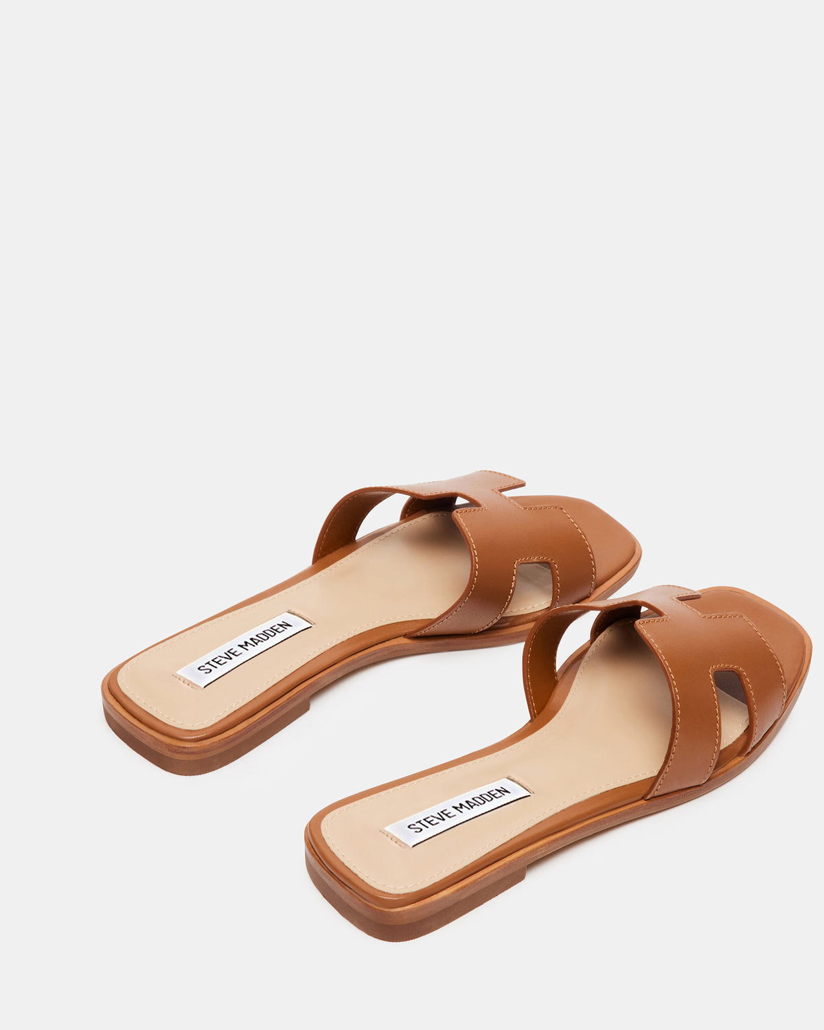 HADYN Cognac Leather Sandal | Women's Designer Sandals | Steve Madden