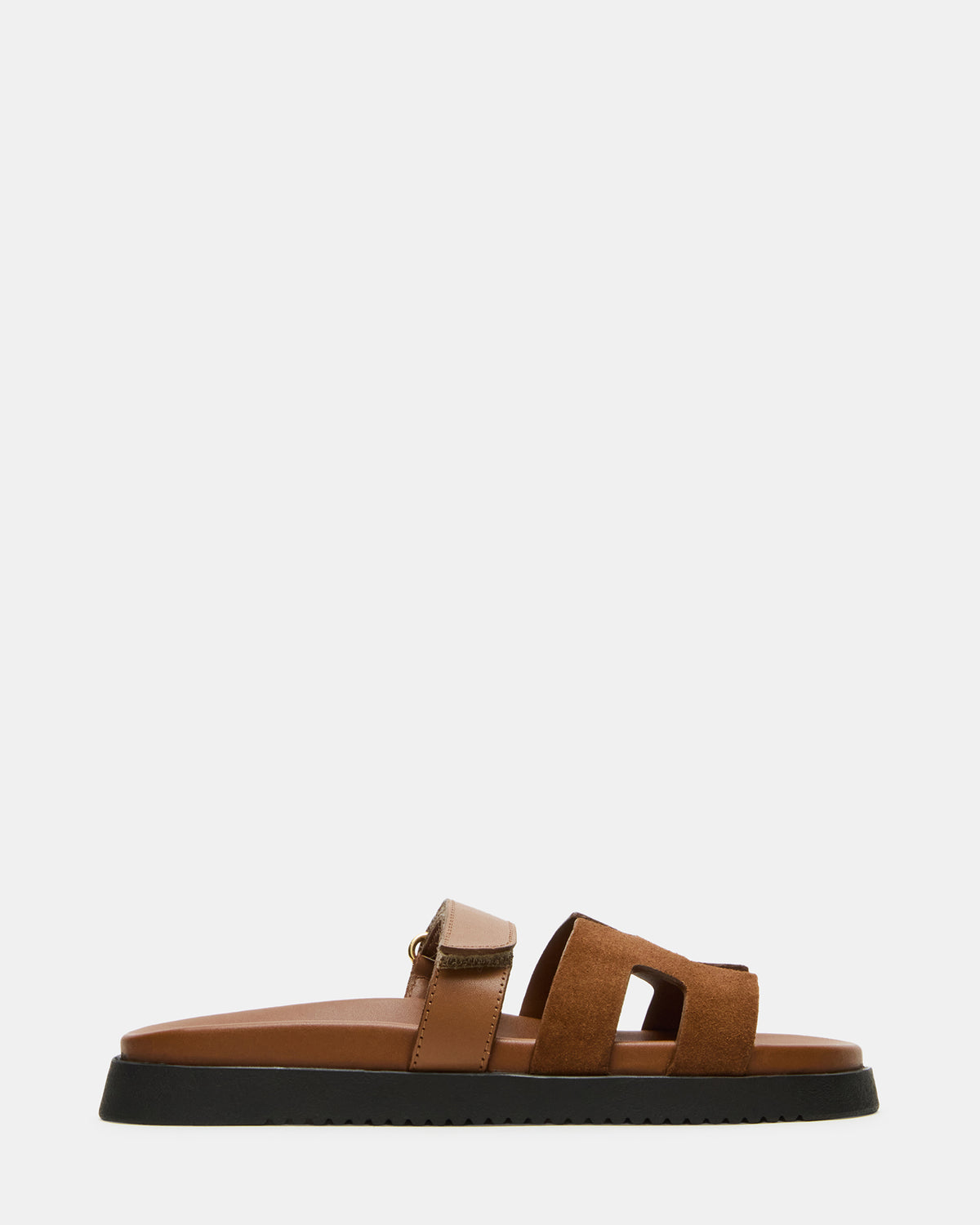 MAYVEN Camel Suede Flatform Slide Women's Sandal | Steve Madden
