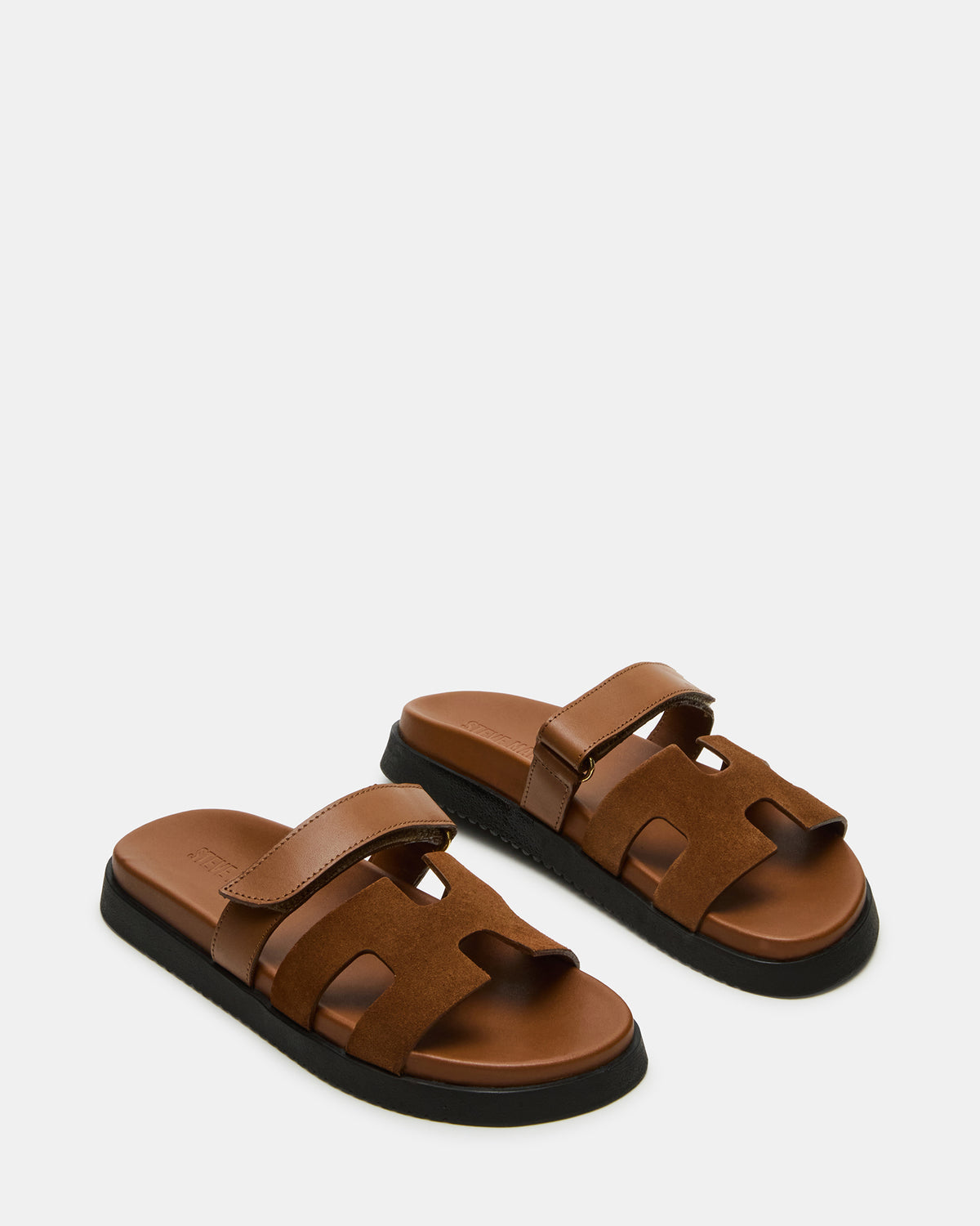 MAYVEN Camel Suede Flatform Slide Women's Sandal | Steve Madden