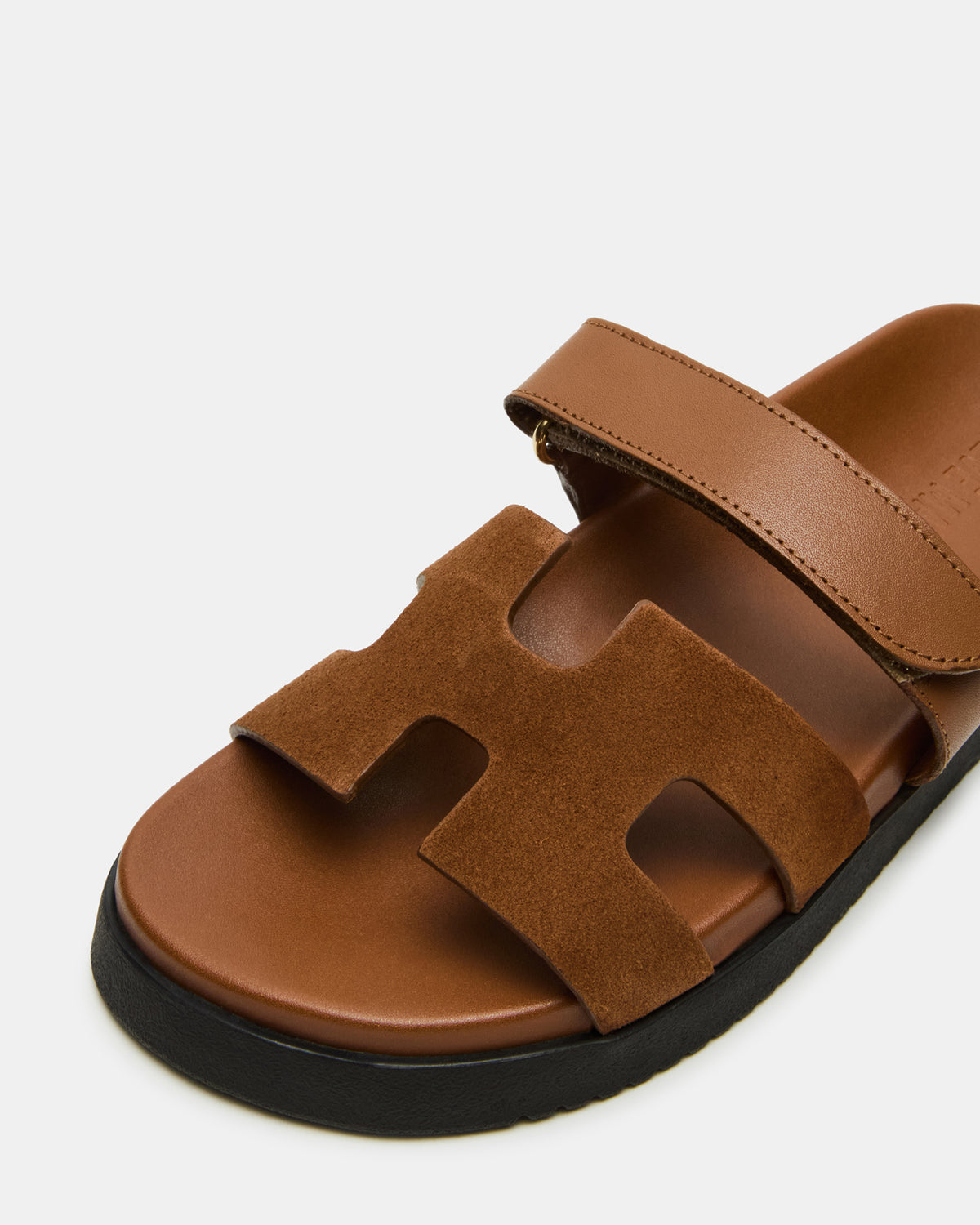 MAYVEN Camel Suede Flatform Slide Women's Sandal | Steve Madden