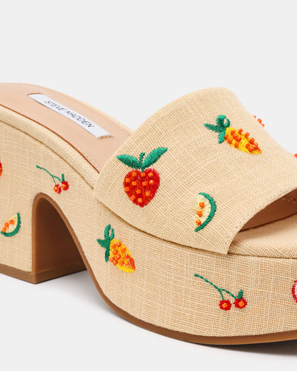 TRIPPY Embellished Fruit Multi Platform Mule Women's Sandal | Steve Madden