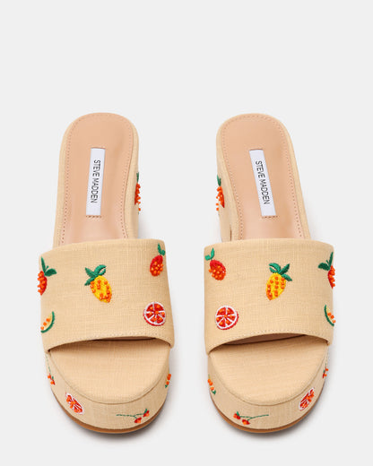 TRIPPY Embellished Fruit Multi Platform Mule Women's Sandal | Steve Madden