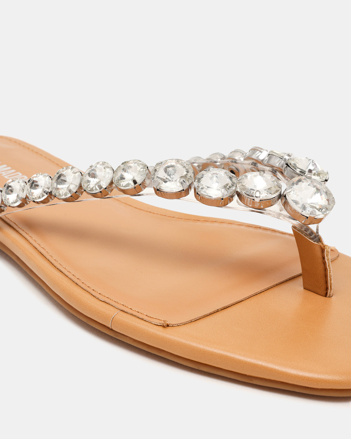 MARBLE Rhinestones Silver Multi Thong Square-Toe Women's Sandal | Steve Madden