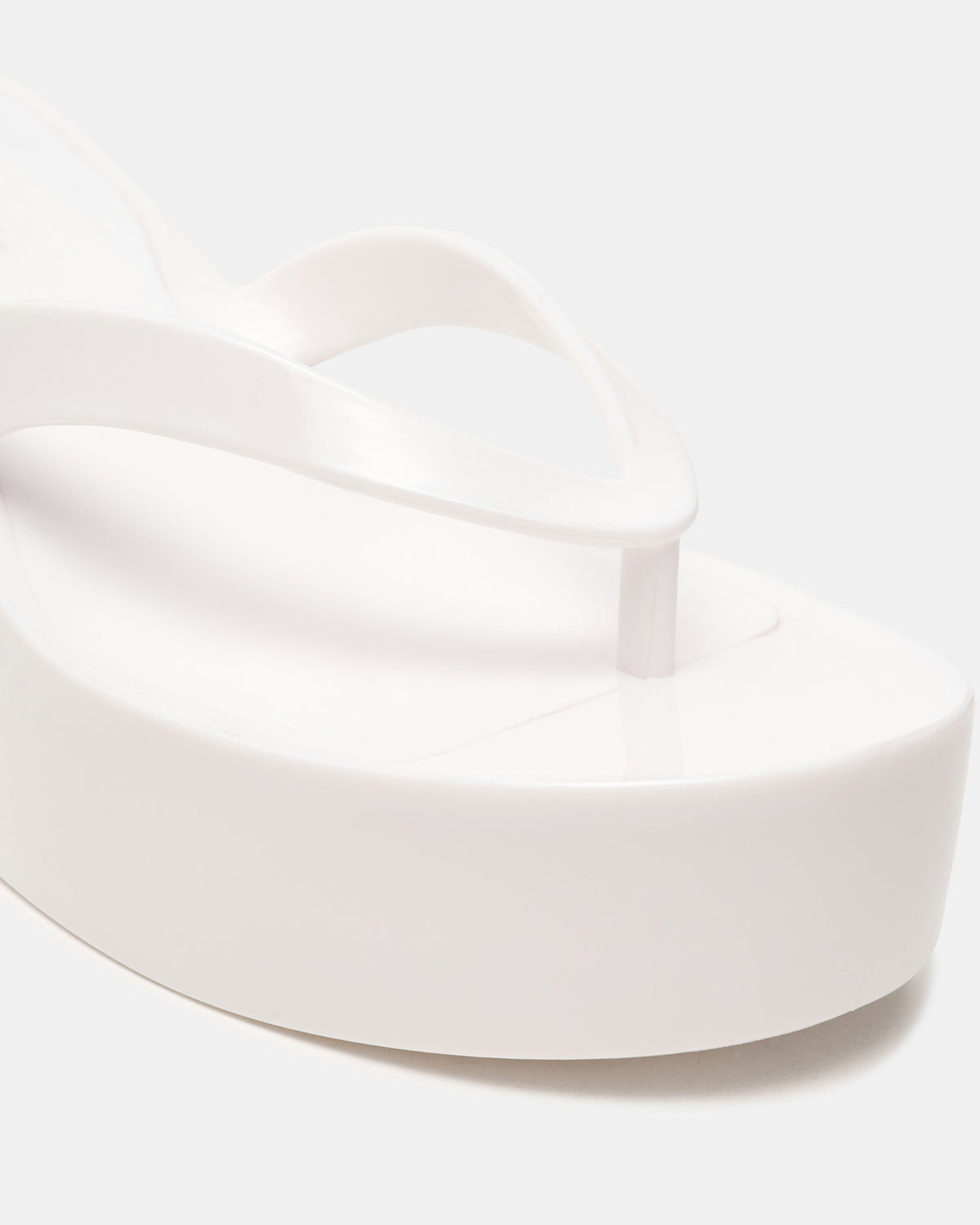 JELLA White Thong Wedge Women's Platform Sandal | Steve Madden
