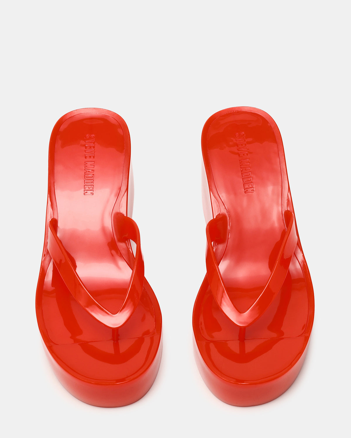 JELLA Red Thong Wedge Women's Platform Sandal | Steve Madden